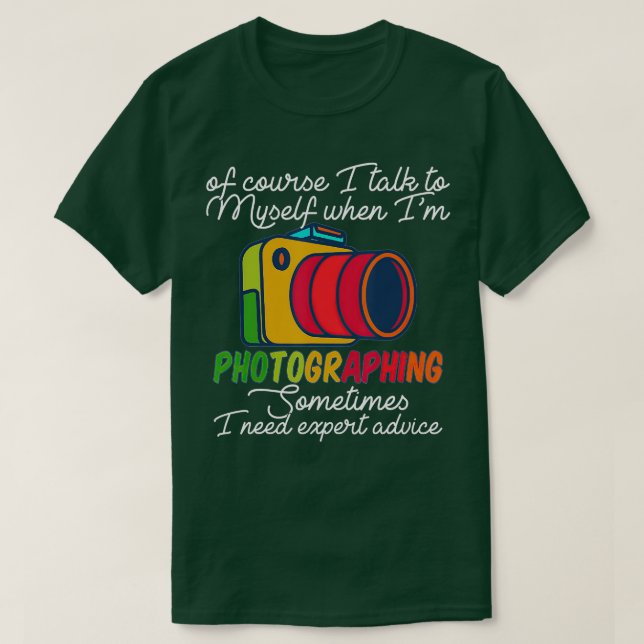 Camiseta Física Física Da Câmera Fotográfica Presente (Frente do Design)