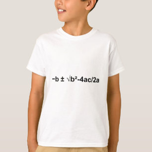 Camiseta Física matemática de fórmula quadrada