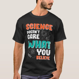 Camiseta Física Quântica Trocadilho T Ciência Acredite