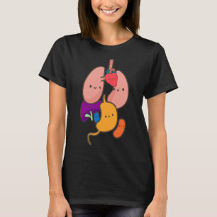 Camiseta Fisiologia Anatômica Pulmões Cardíacos Órgãos Vita