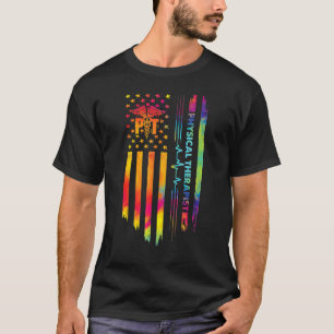 Camiseta Fisioterapeuta Patriótico Bandeira Americana EUA F