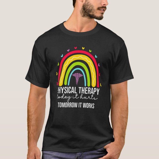 Camiseta Fisioterapia Hoje Dói PT PTA Terapeuta H (Frente)
