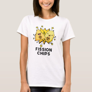 Camiseta Fissão Chips Engraçado Física Comida Pun