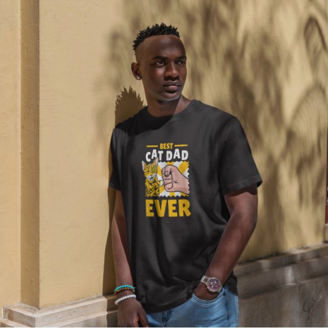 Camiseta Fist Buming Cotação de Pai de Gato (Criador carregado)