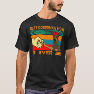 Camiseta Fist Bump Melhor Doberman Mãe Nunca