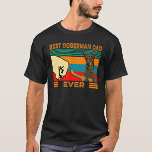 Camiseta Fist Bump Melhor Pai Doberman Nunca