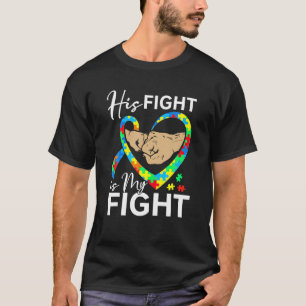 Camiseta Fist Bump Ribbon Quebra-cabeça a Luta Contra O Au