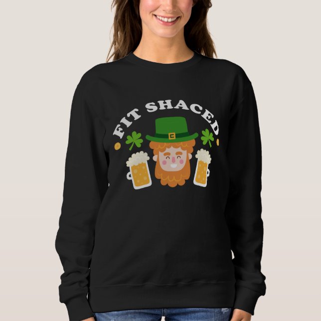 Camiseta Fit Schaced  St Patrick s Day Drinking Drunk Beer  (Frente)
