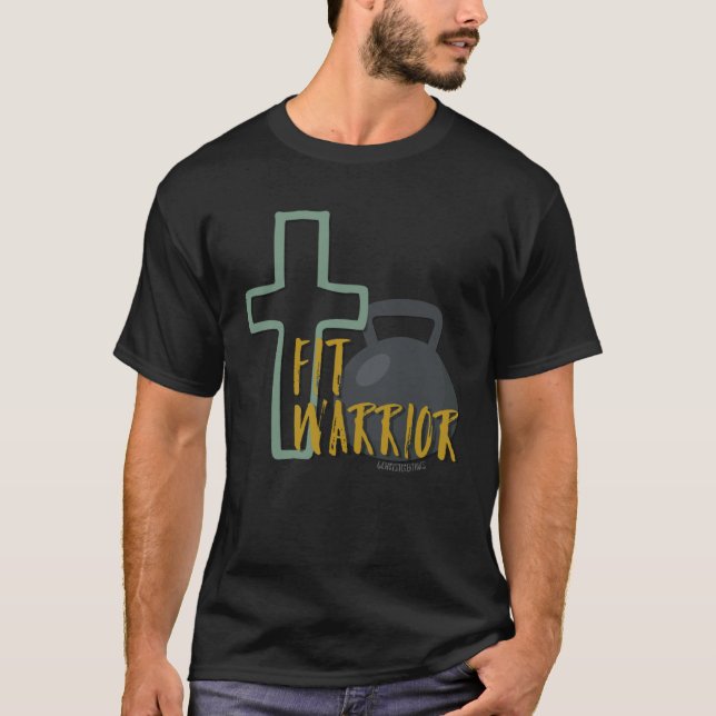 Camiseta Fit Warrior Christian Faith Inspirational Workout (Frente)