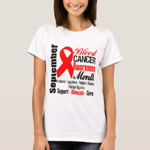 Camiseta Fita 2 do mês da consciência do cancer de sangue
