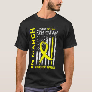 Camiseta Fita Amarela Conscientização Endometriose Tia Avó 