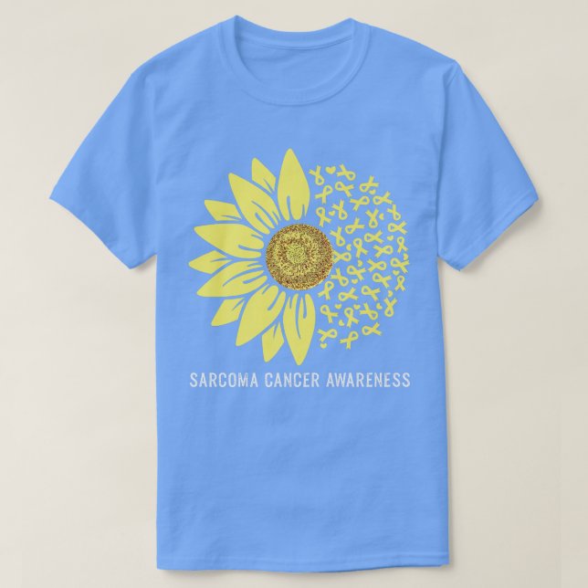 Camiseta Fita Amarela Flor Sunfloral Sensibilização do Canc (Frente do Design)