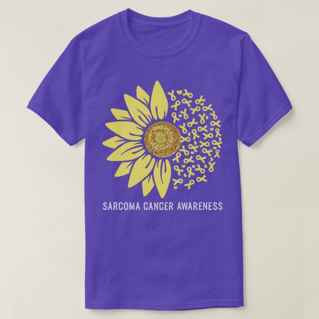 Camiseta Fita Amarela Flor Sunfloral Sensibilização do Canc (Frente do Design)