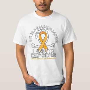 Camiseta Fita âmbar de reconhecimento do cancer de apêndi