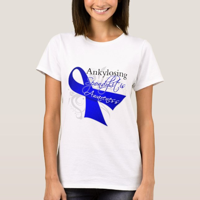 Camiseta Fita Ankylosing da consciência de Spondylitis (Frente)