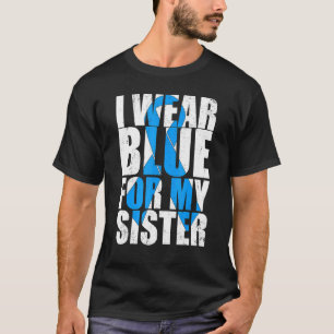 Camiseta Fita Autismo Eu Uso Azul Pela Minha Irmã Conscient
