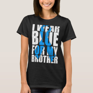 Camiseta Fita Autismo Eu Uso Azul Pelo Meu Irmão Autismo Co