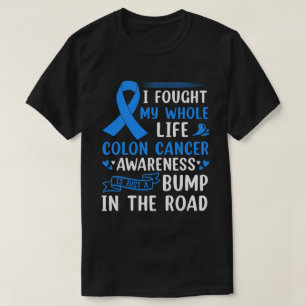 Camiseta Fita Azul Colortal de Consciência do Cancer de Col