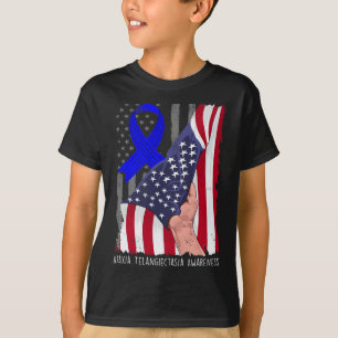 Camiseta Fita Azul da Bandeira Americana de Conscientização