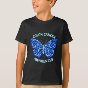 Camiseta Fita Azul de Conscientização do Câncer de Cólon Co