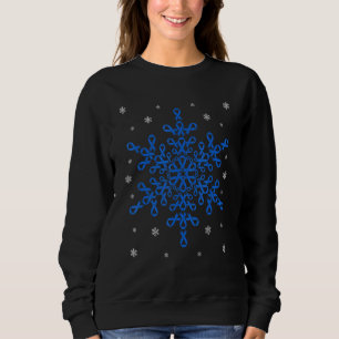 Camiseta Fita Azul de Conscientização do Diabetes Flocos de