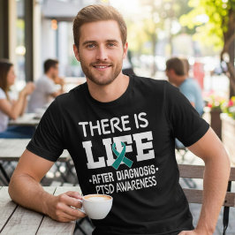 Camiseta Fita Azul de Conscientização do Guerreiro TEPT
