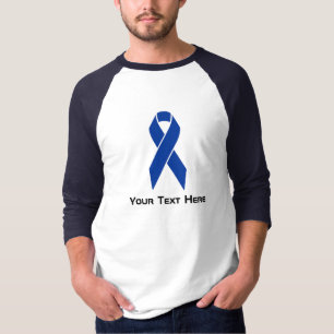 Camiseta Fita Azul de Sensibilização do Cancer Colon
