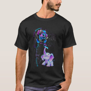 Camiseta Fita Azul e Roxa de Conscientização da Prevenção d