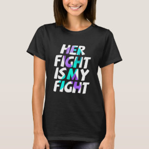 Camiseta Fita Azul Roxa Para Sua Consciência Da Saúde Menta