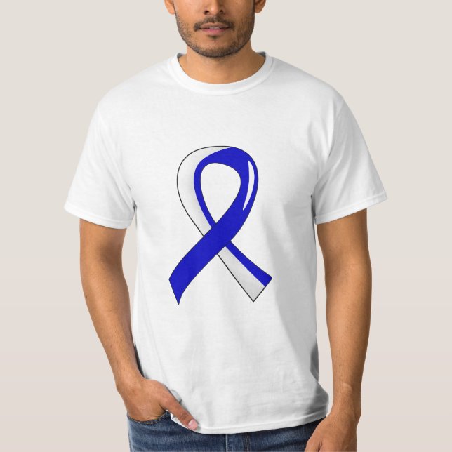 Camiseta Fita branca azul 3 do ALS (Frente)