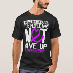 Camiseta Fita Burgundy Sobrevivente Não Desistir Meningite