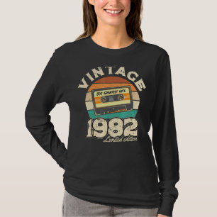 Camiseta Fita Cassete de aniversário de 40 anos Vintage 198