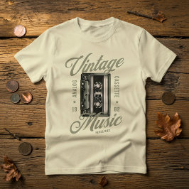 Camiseta Fita Cassete de Música Vintage Retrô