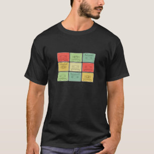 Camiseta Fita Cassete para Figuras Retroativas Vintage de 8