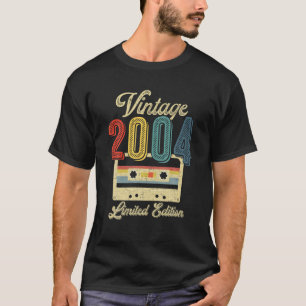 Camiseta Fita Cassete Retro Vintage 2004 18º Aniversário