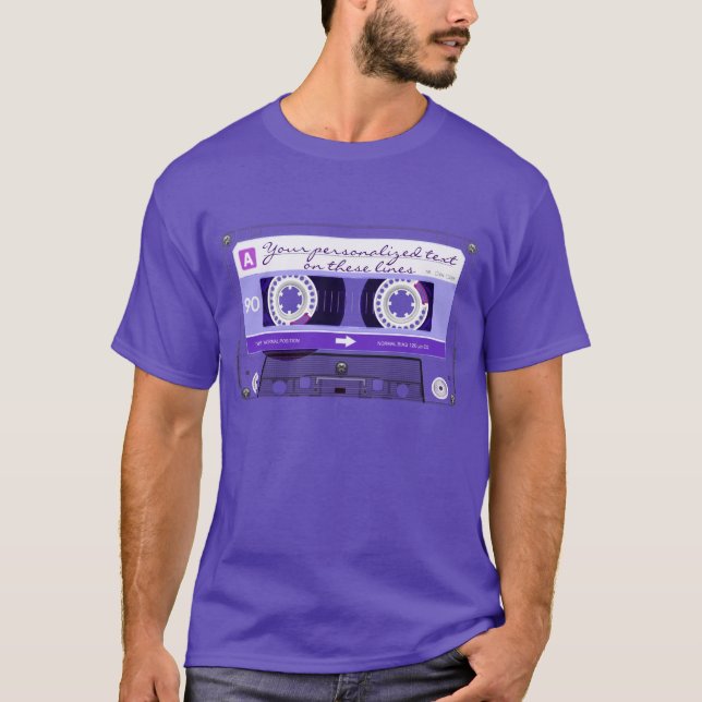 Camiseta Fita cassete - roxa - (Frente)