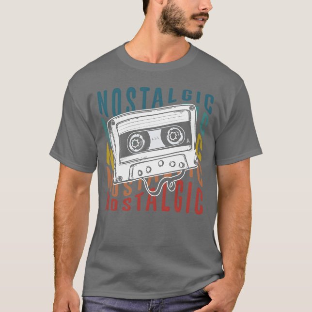 Camiseta Fita Cassete temática Rock Original retrô (Frente)