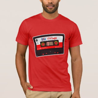 Camiseta Fita Cassete Vintage Gráficos Malucos Vermelho