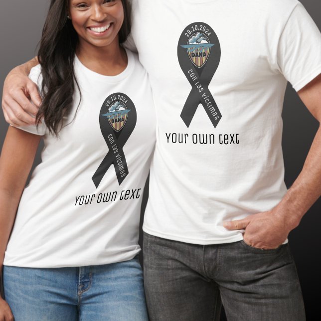 Camiseta Fita Cinta de luto valencia dana (Criador carregado)