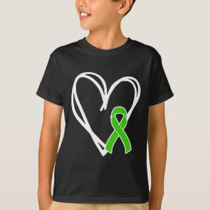 Camiseta Fita Coração Suporte a Saúde Mental Mês de Consciê