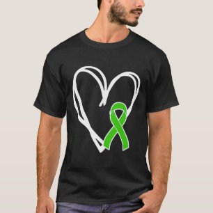 Camiseta Fita Coração Suporte a Saúde Mental Mês de Consciê