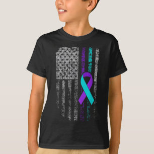 Camiseta Fita da Bandeira Americana de Conscientização da P