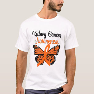 Camiseta Fita da borboleta do cancer de rim