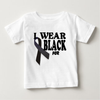 Camiseta Fita da consciência da melanoma eu visto o preto