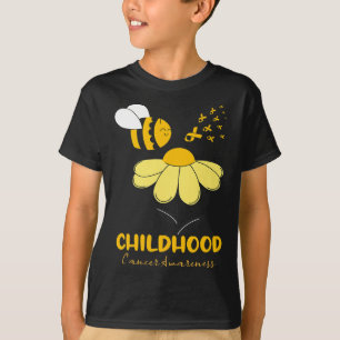 Camiseta Fita da Consciência do Cancer Infantil para Man Wo