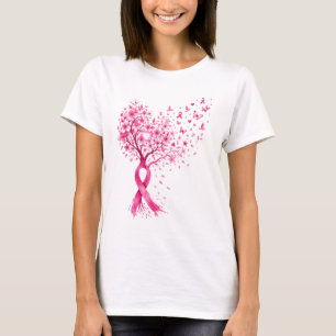 Camiseta Fita da Conscientização do Câncer de Mama Árvore C