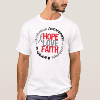 Camiseta Fita da fé do amor da esperança da consciência do