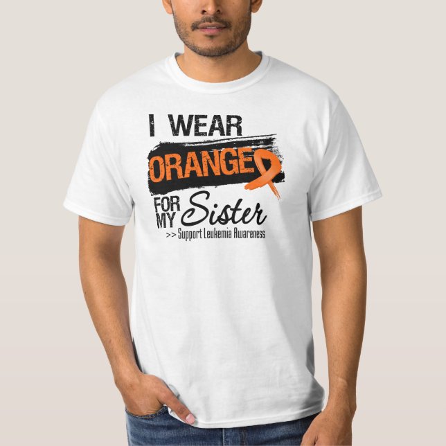 Camiseta Fita da leucemia para minha irmã (Frente)