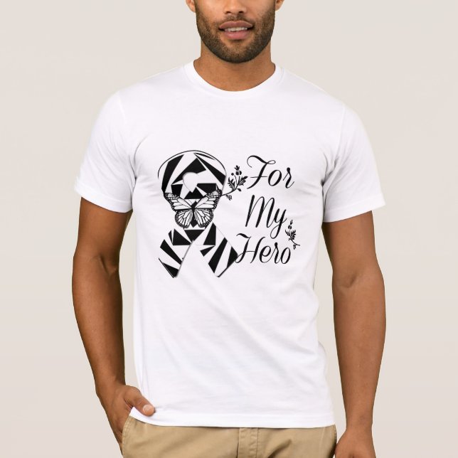 Camiseta Fita da zebra para meu herói (Frente)