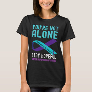 Camiseta Fita de Apoio Roxo Turquesa Prevenção de Suicídio